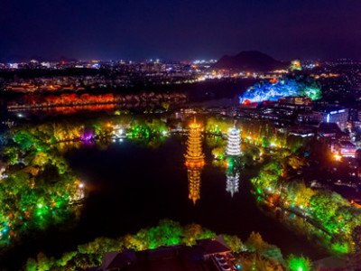【图文】桂林全国文明城两江四湖璀璨夜景