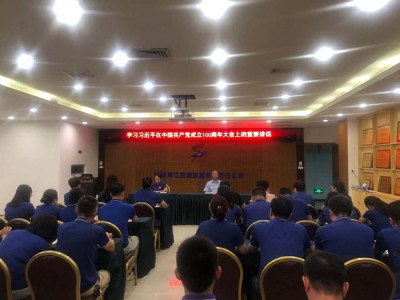 两江四湖公司掀起学习习近平总书记在 中国共产党成立100周年大会上 重要讲话精神的热潮