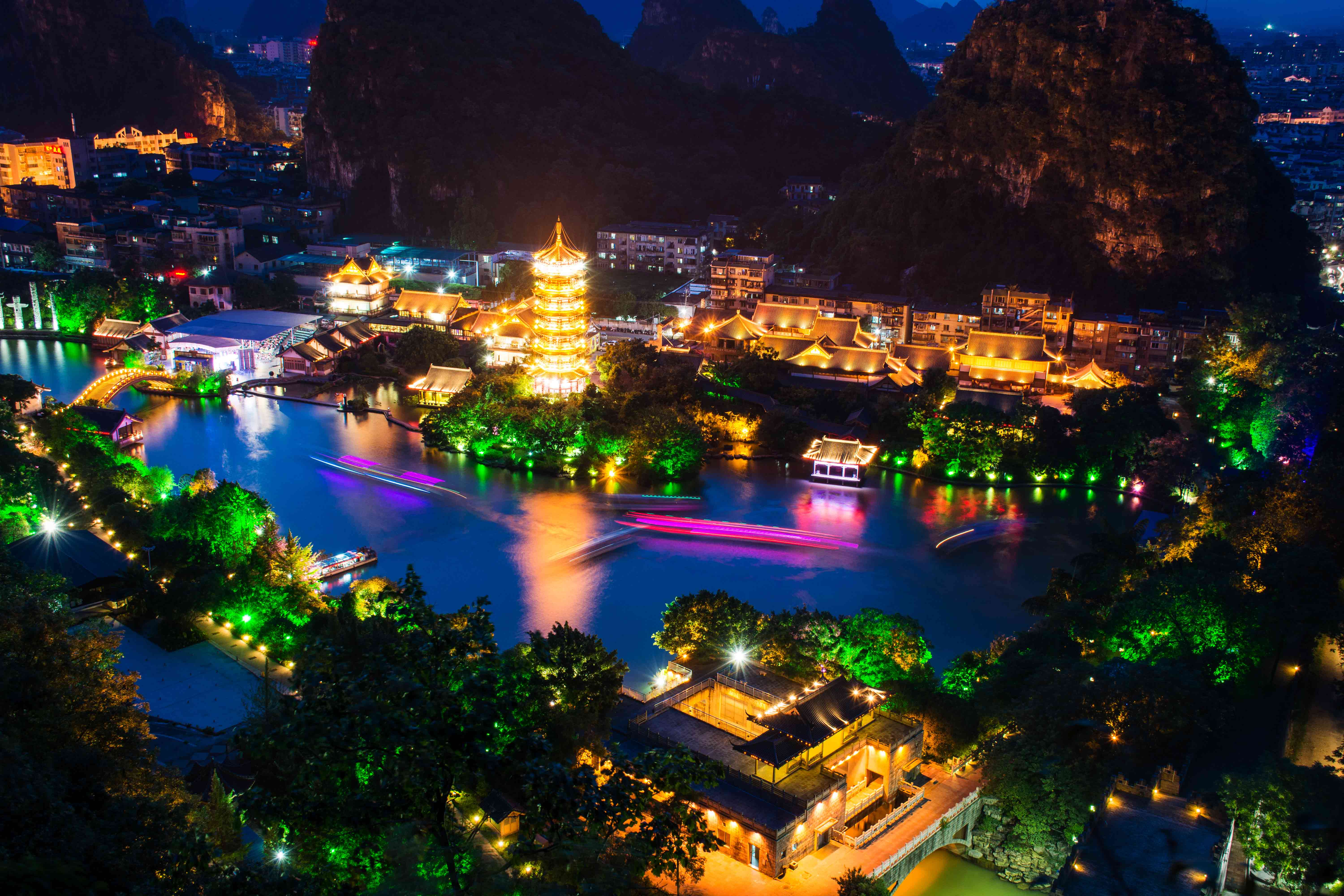 两江四湖.象山景区套票A【象鼻山（免费）+伏波山+叠彩山+夜游两江四湖】